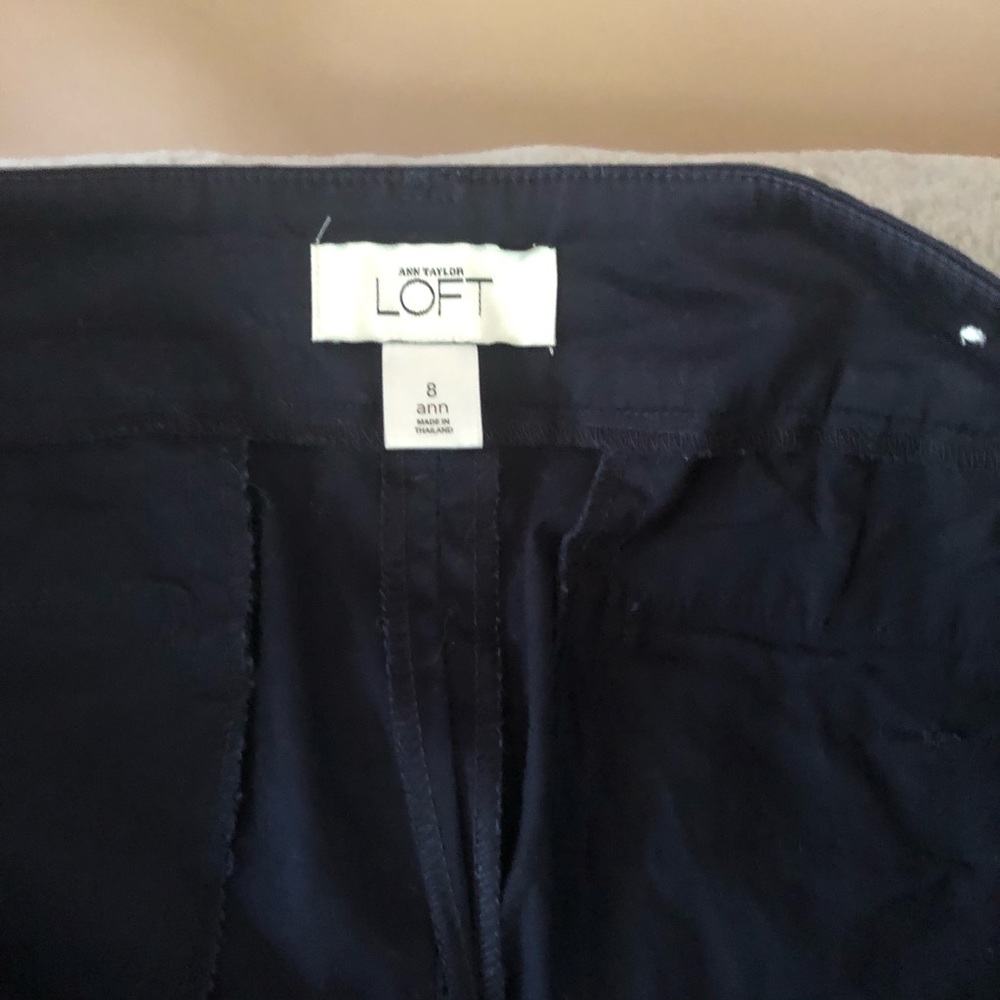 Chino crop pants, navy, Ann fit size 8